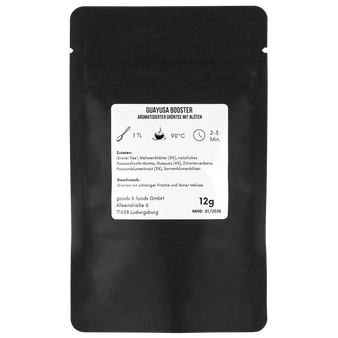 schwarze Doybag von hinten mit 12g Inhalt