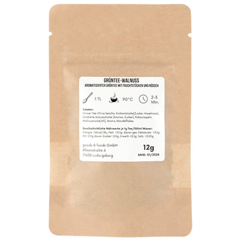 naturfarbene Doybag von hinten mit 12g Inhalt