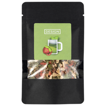 schwarze Doybag von vorne mit 8g Inhalt