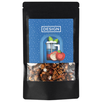 schwarze Doybag von vorne mit 80g Inhalt