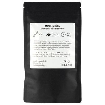 schwarze Doybag von hinten mit 80g Inhalt