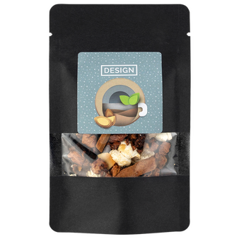 schwarze Doybag von vorne mit 15g Inhalt