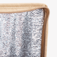 Lunch-Kühltasche aus laminiertem Papier mit Tragegriff, ohne Werbeanbringung