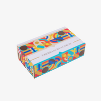 Box, farbig bedruckt, geschlossen