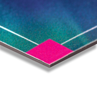 Visitenkarte quer, farbig bedruckt, liegend