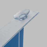 Schild, farbig bedruckt mit Saugnapf