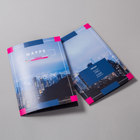 Mappe, farbig bedruckt, liegend, Stadt Motiv