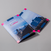 Mappe, farbig bedruckt, liegend, Stadt Motiv