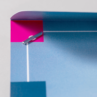 Mappe, farbig bedruckt, liegend, Stadt Motiv