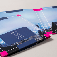 Mappe, farbig bedruckt, liegend, Stadt Motiv