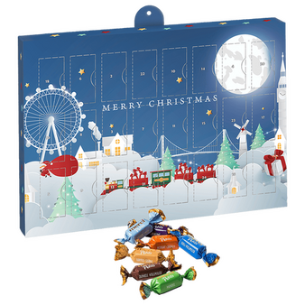 merci-Petits-Adventskalender, 4/0-farbig bedruckt