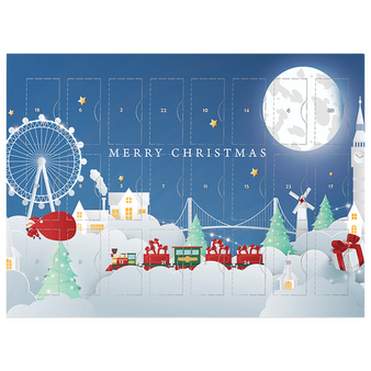 merci-Petits-Adventskalender, 4/0-farbig bedruckt