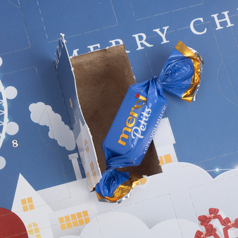 merci-Petits-Adventskalender, 4/0-farbig bedruckt