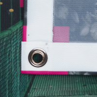 Planen, farbig bedruckt, liegend mit Oesen