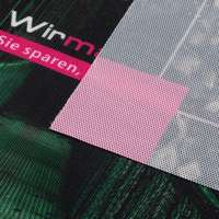 Planen, farbig bedruckt, liegend