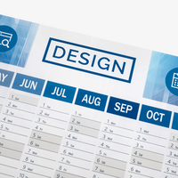 Mini-Jahresplaner, 4/0 einseitig farbig, Designbeispiel