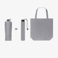 Mini-Taschenschirm mit Einkaufstasche