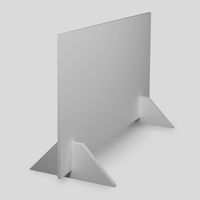 Trennwand, Leichtschaum, Standfuss, 50 x 100 cm, unbedruckt, Seitenansicht