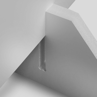 Trennwand, Leichtschaum, Standfuss, 80 x 140 cm, unbedruckt, Standfuss, Detail