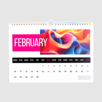 Monatskalender, DIN A4 quer, Seitenansicht