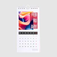 Monatskalender, 14,8 x 42,0 cm, Seitenansicht