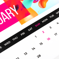 Monatskalender, DIN A3 hoch, Designbeispiel