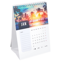 Monatstischkalender zum Aufstellen 13 Blatt DIN A5 hoch, Seitenansicht