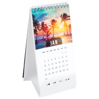 Monatstischkalender zum Aufstellen 13 Blatt DIN lang hoch, Seitenansicht