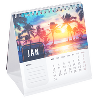 Monatstischkalender zum Aufstellen 13 Blatt 148 x 148 mm, Seitenansicht