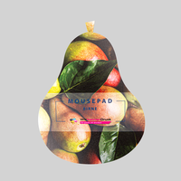 Mousepad, farbig bedruckt, Birne Form, liegend