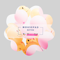 Mousepad, farbig bedruckt, Button Form, liegend
