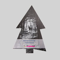 Mousepad, farbig bedruckt, Tannenbaum Format, liegend