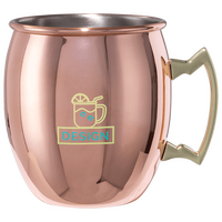 Kupfferfarbener Mulebecher mit Tampondruck