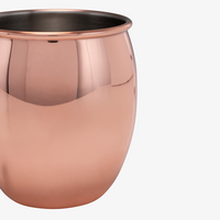 Nahaufnahme Kupfferfarbener Mulebecher unbedruckt mit Henkel