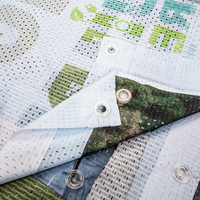 Nachhaltiges Bauzaunbanner 340 x 173 cm, 4/0-farbig bedruckt, umsäumt und Ösen im Abstand von 50 cm rundum