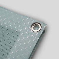 Textilbanner, farbig bedruckt, details