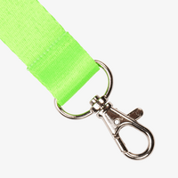 Neon-Lanyards mit Standardtext mit einem Haken: Security
