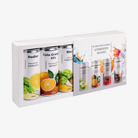 Dose, farbig bedruckt, Muster, offen