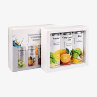 Dose, farbig bedruckt, Muster, verschiedene Dosen