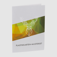 Plastikkarten, farbig bedruckt, Stehend