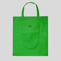 Non Woven Taschen faltbar, Rückseite, grün