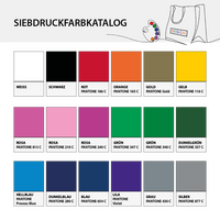 Non-Woven-Shopper, zwei Farbtöne, Siebdruckfarbkatalog