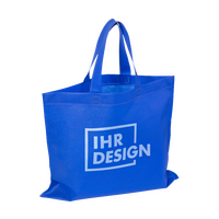 Non-Woven-Tasche farbig, ohne Bodenfalte, kurze Henkel, 1-farbig