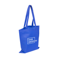 Non-Woven-Tasche farbig, ohne Bodenfalte, lange Henkel, 1-farbig