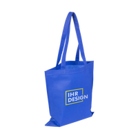 Non-Woven-Tasche farbig, ohne Bodenfalte, lange Henkel, 2-farbig