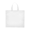 Non-Woven-Tasche weiß, ohne Bodenfalte, kurze Henkel