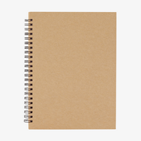 Notizblock mit Metall-Spiralbindung und Deckblatt aus recyceltem Karton beige