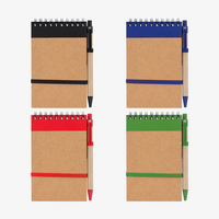 Notizblock mit Metall-Spiralbindung und Deckblatt aus recyceltem Karton Farbauswahl