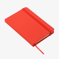 Notizbuch DIN A5 hoch, Umschlag: Kunstleder, Inhalt: 100 Inhaltsseiten blanko, Personalisierung auf Anfrage-rot