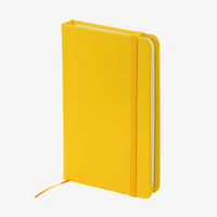 Notizbuch DIN A5 hoch, Umschlag: Kunstleder, Inhalt: 100 Inhaltsseiten blanko, Personalisierung auf Anfrage-gelb